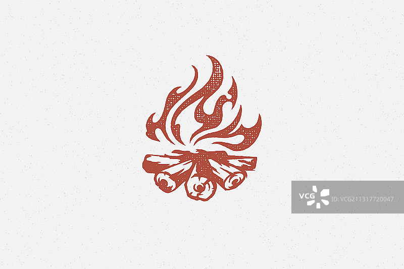 红色剪影篝火燃烧图片素材