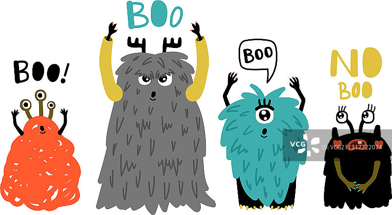 卡通可爱嘘怪物图片素材