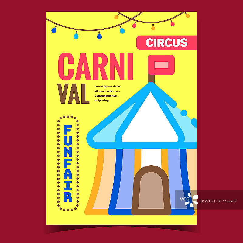狂欢节马戏团创意广告banner图片素材
