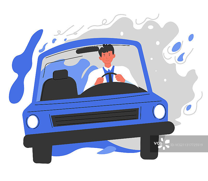 男人开车图片素材