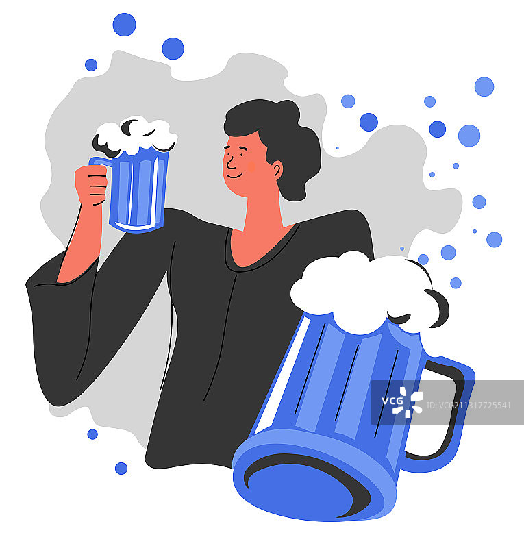 派对上喝酒的男人图片素材