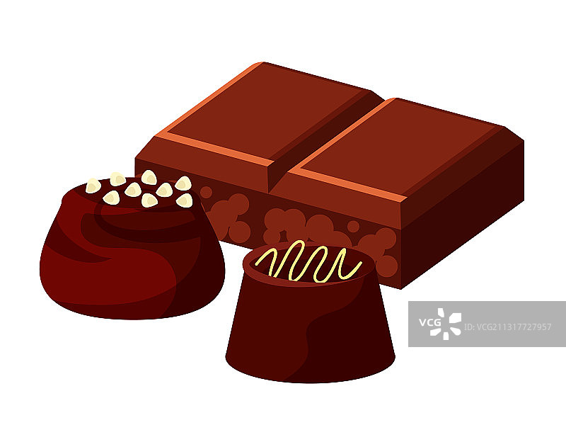扁平风格巧克力图片素材