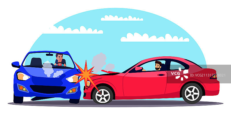 交通事故卡通人物图片素材