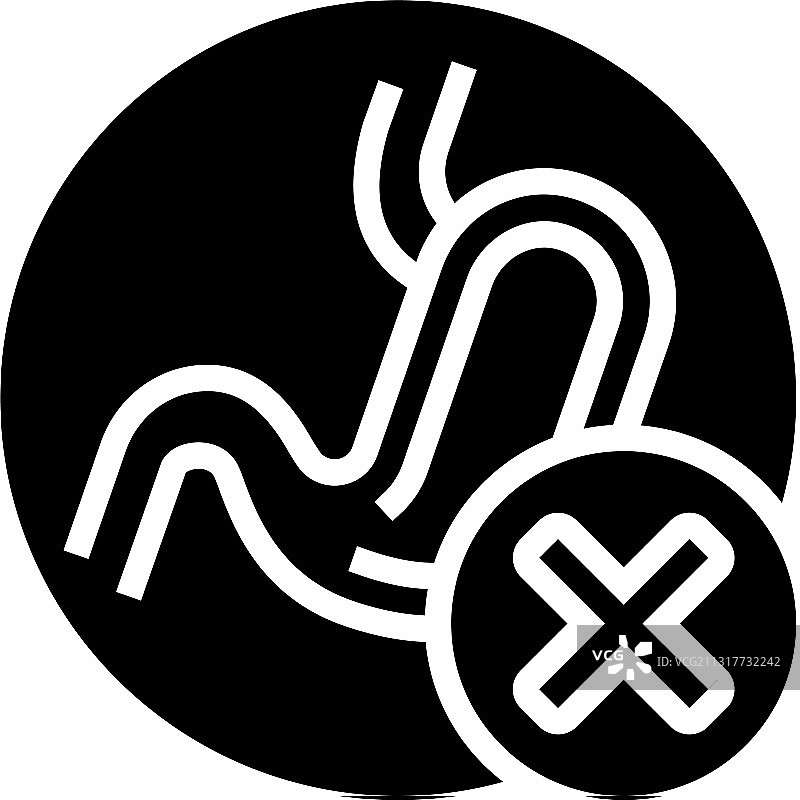 食物消化不良胃病glyph图标图片素材