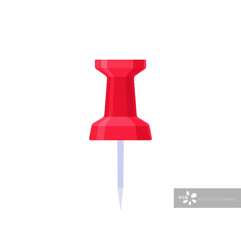 红色图钉扁平图标图片素材