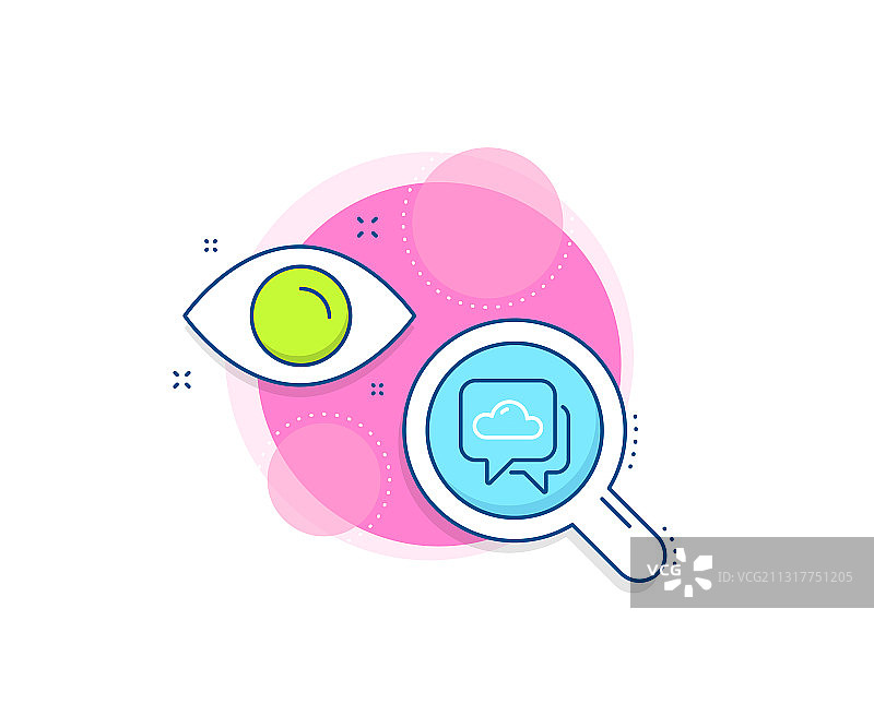 天气预报线性图标云朵标志阴天图片素材