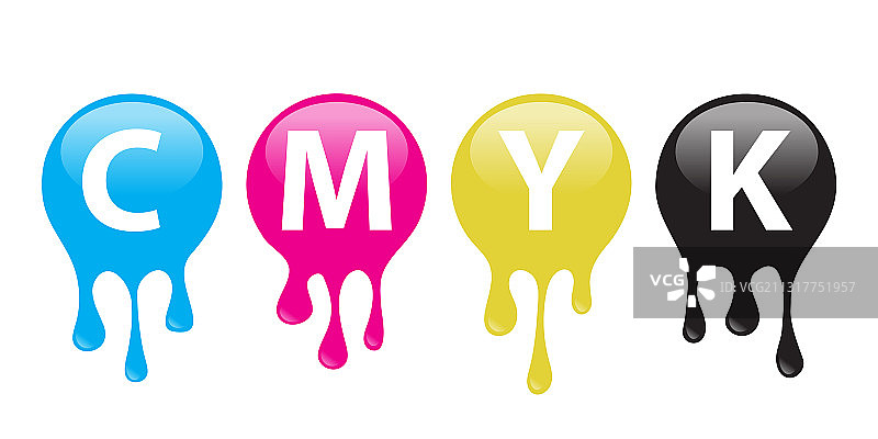 CMYK油漆符号溢出油漆设计元素图片素材