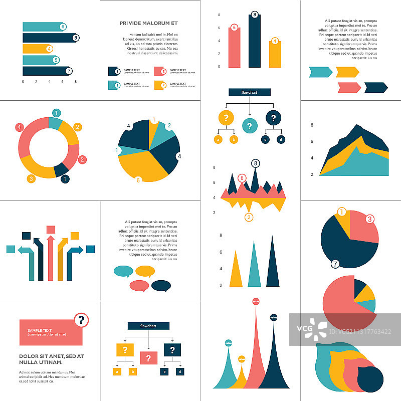 扁平化信息图表元素大合集图片素材