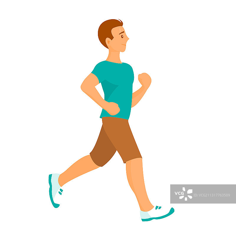 奔跑中的年轻运动员图片素材