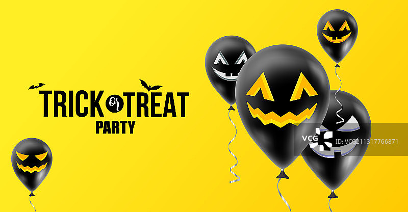 万圣节派对气球图片素材