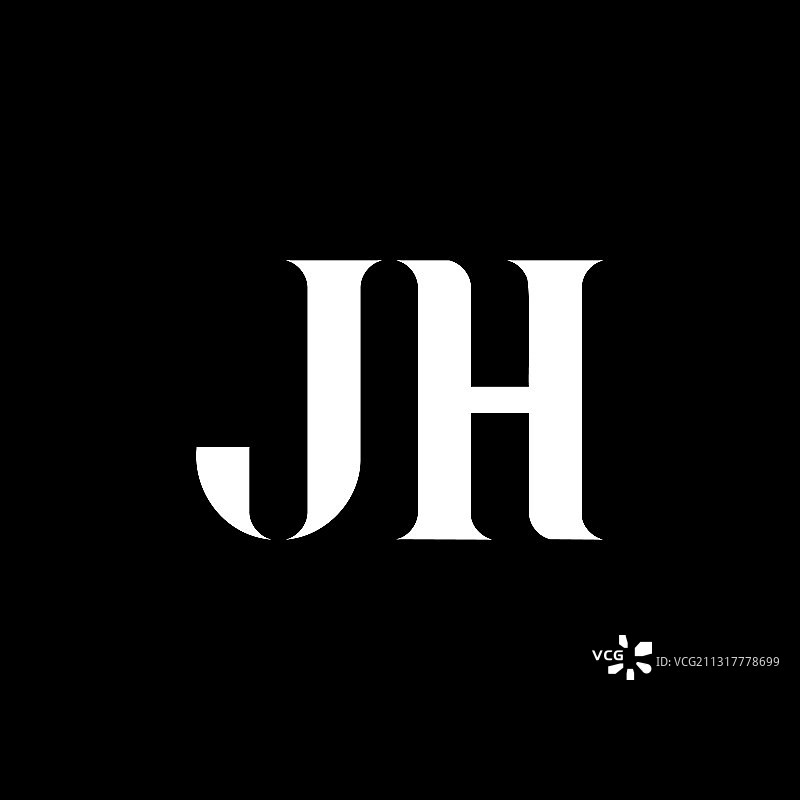 JH J H字母标志设计首字母JH图片素材