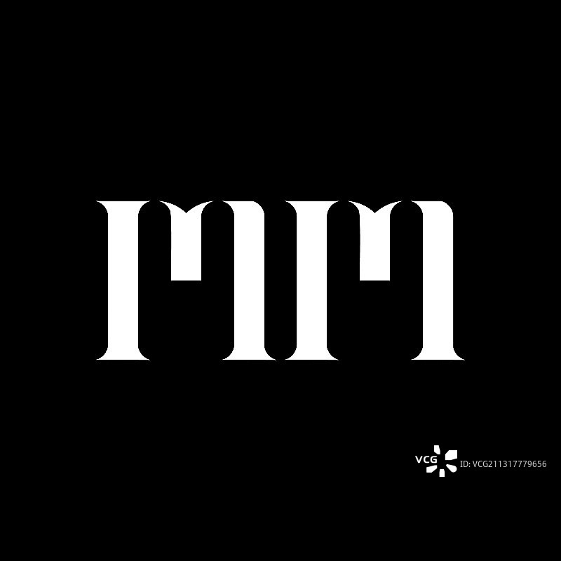 MM字母logo设计图片素材