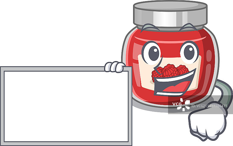 卡通人物覆盆子果酱设计理念图片素材