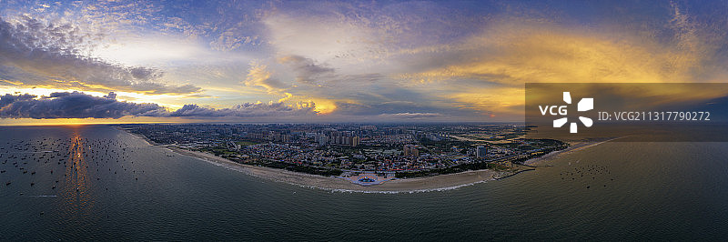 鸟瞰大美北海图片素材