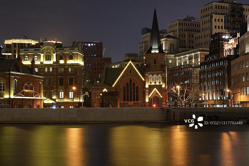 新天安堂的夜图片素材