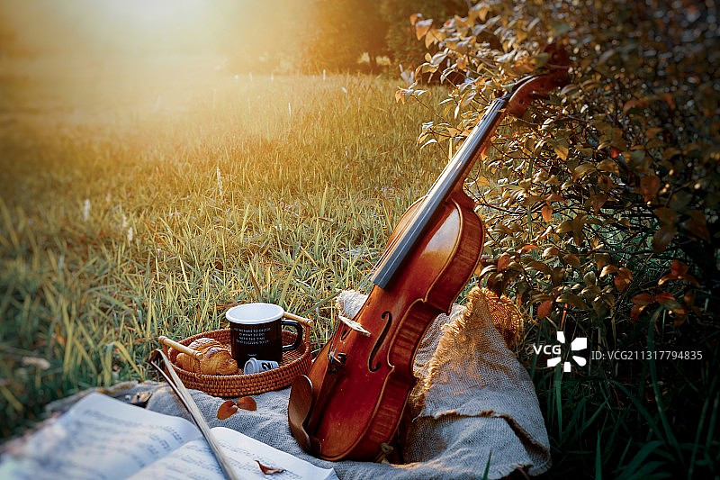 小提琴-《黄昏》图片素材