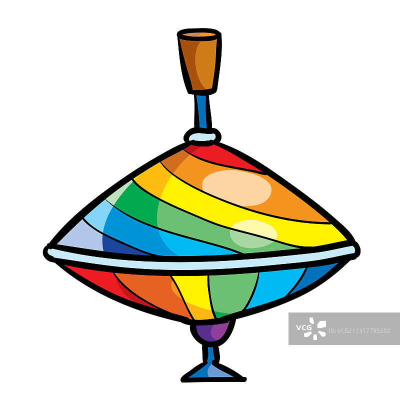 彩色陀螺玩具（独立物体）图片素材