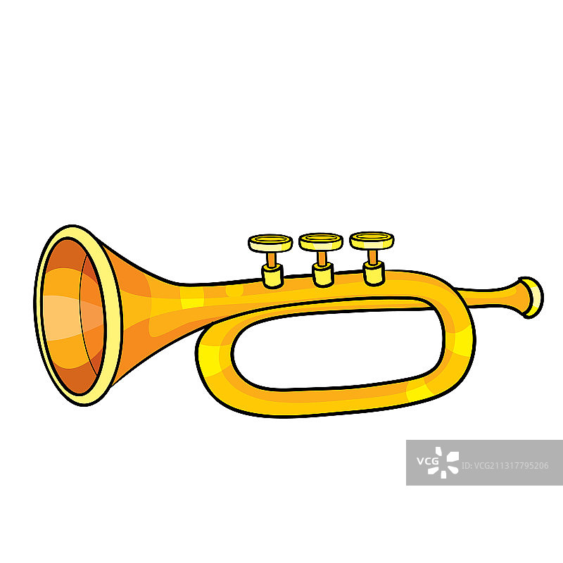 卡通小号乐器图片素材
