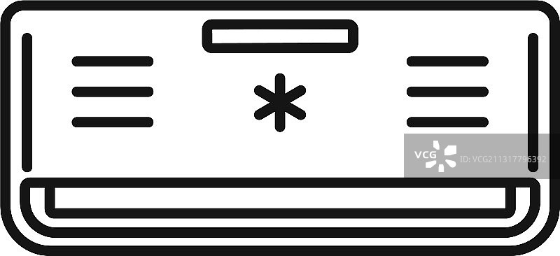 冷空气调节器图标轮廓样式图片素材