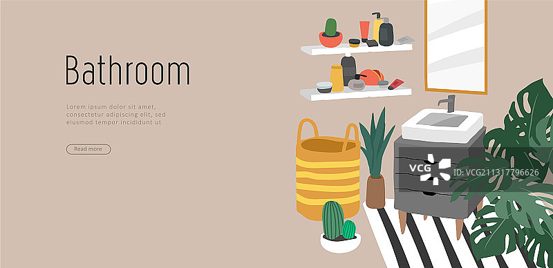 手绘风格着陆页模板图片素材