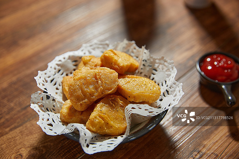 炸鸡块鸡米花油炸食品快餐图片素材