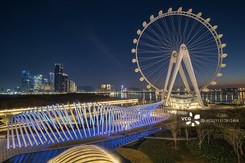 湾区之光摩天轮图片素材
