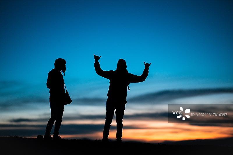 一起去看浪漫晚霞图片素材