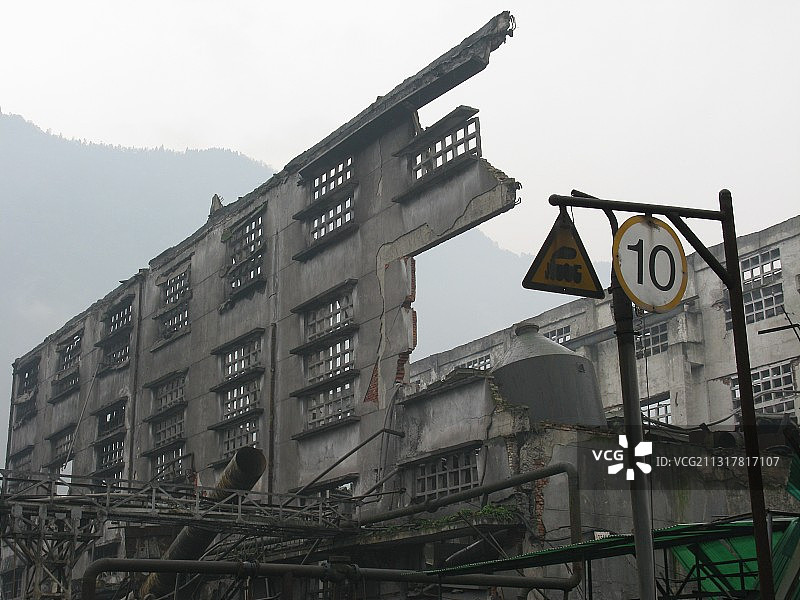 汉旺地震遗迹图片素材