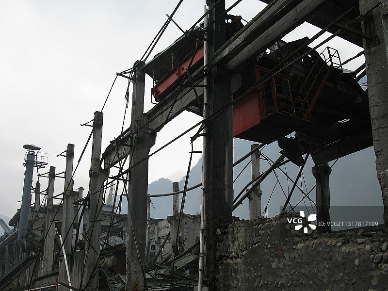 汉旺地震遗迹图片素材