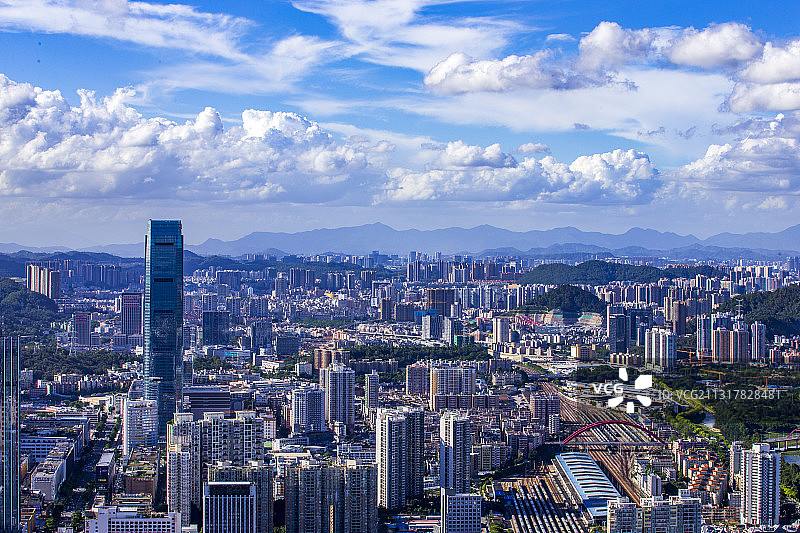 地王大厦看罗湖图片素材