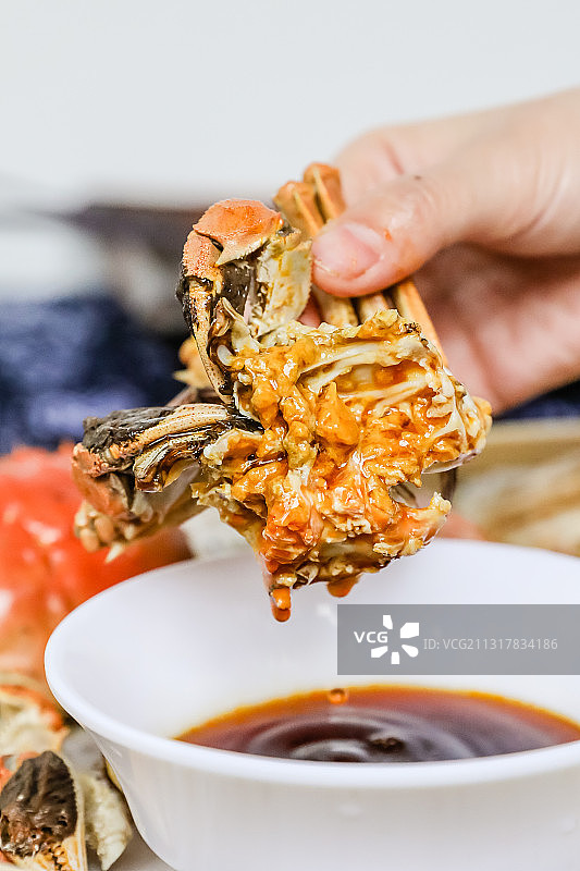 蒸大闸蟹图片素材