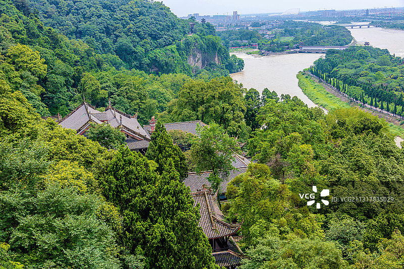 中国四川成都都江堰二王庙图片素材