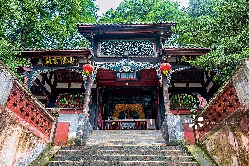 中国四川成都都江堰二王庙圣母元君殿图片素材