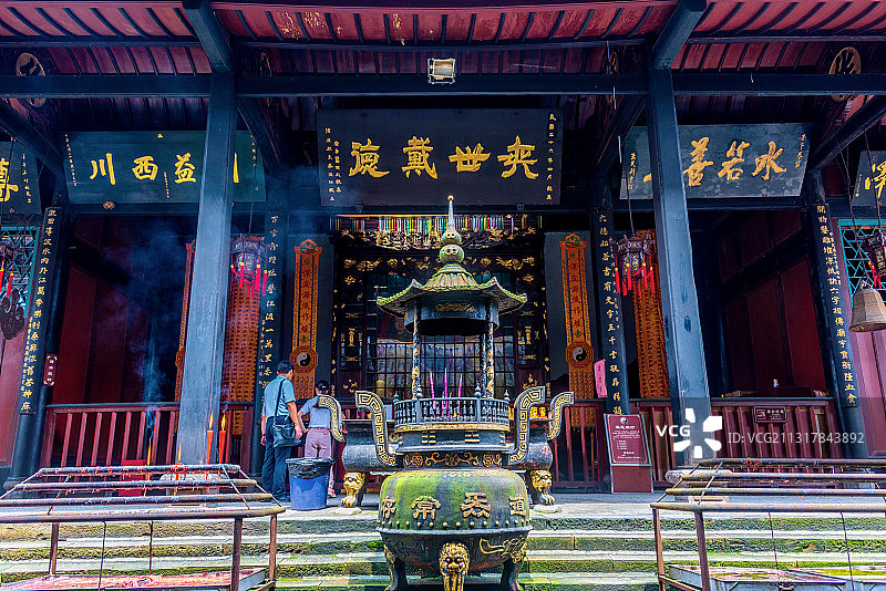 中国四川成都都江堰二王庙正殿图片素材