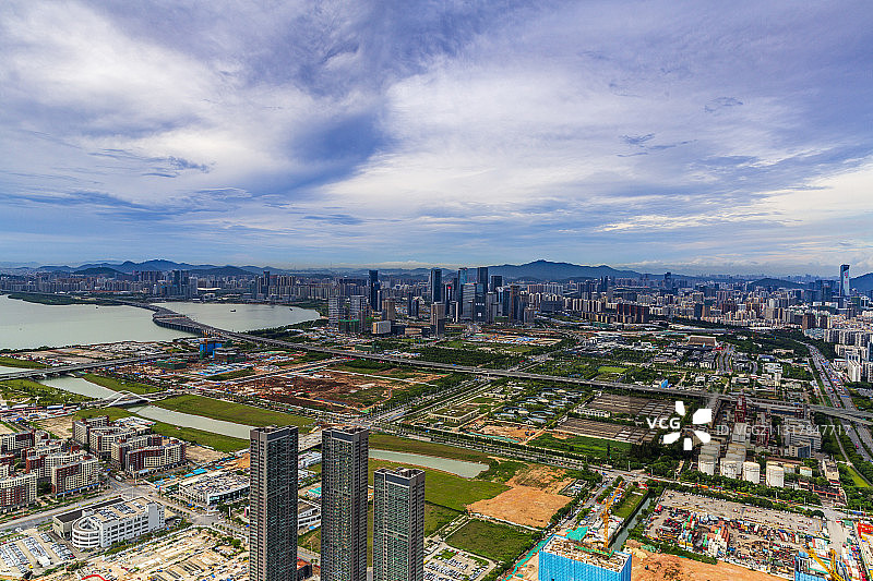 前海全貌图片素材