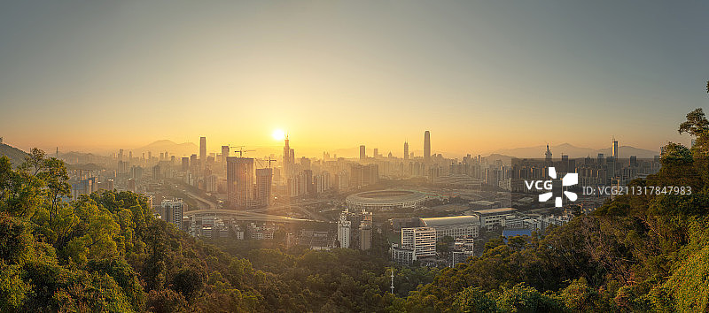 日出深圳迎新年图片素材