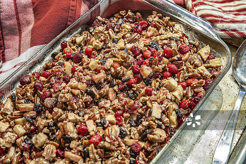 水果，食物，烘焙，自制，格兰诺拉麦片图片素材