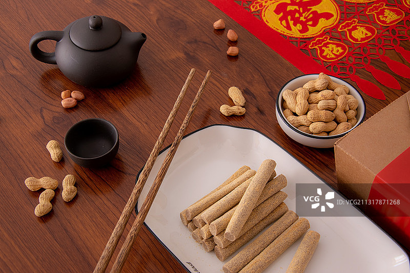 天津特色美食小吃豆根糖过年丰盛图片素材