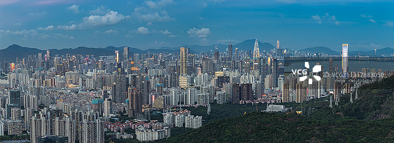 深圳湾前海后海全景图片素材