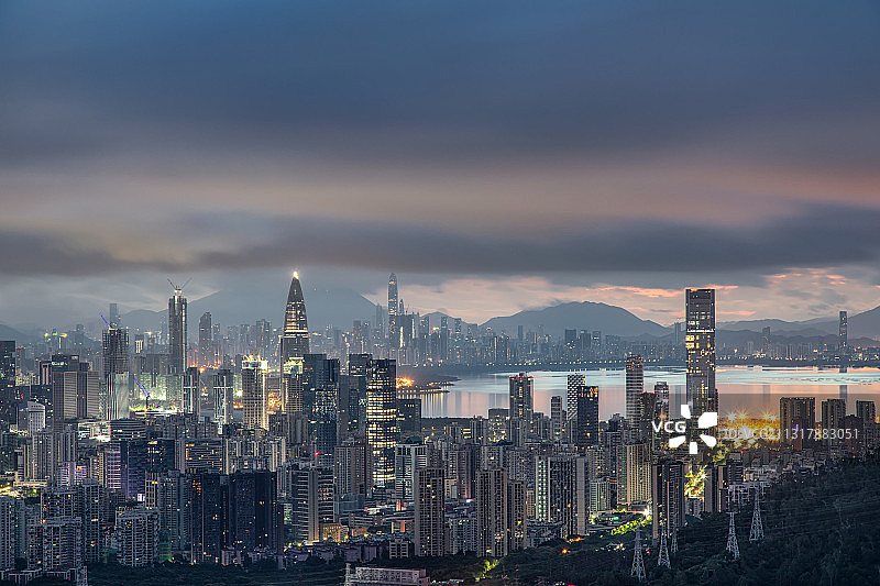 深圳湾前海后海全景图片素材