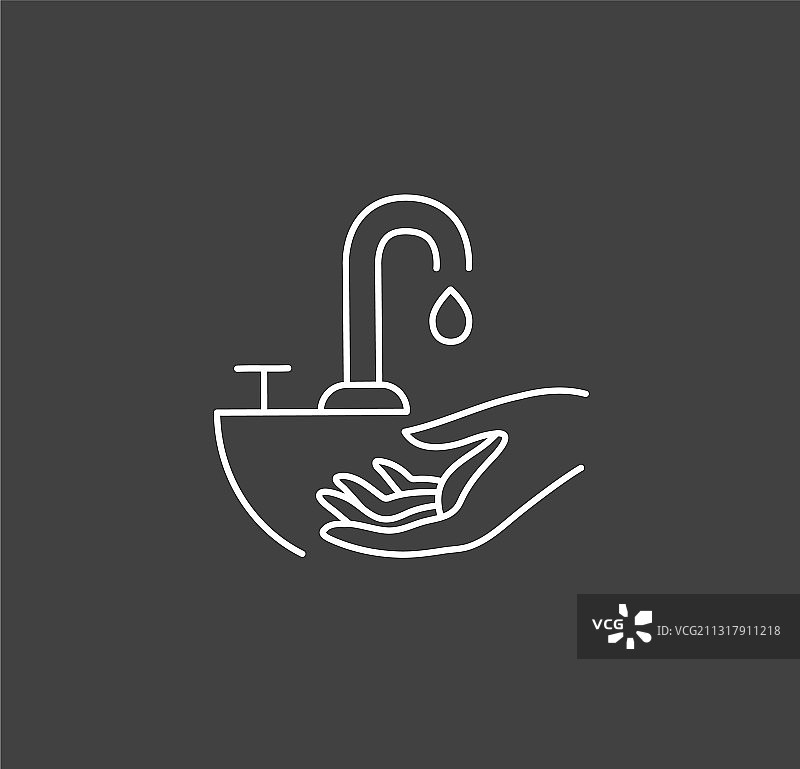 手部卫生线性图标图片素材