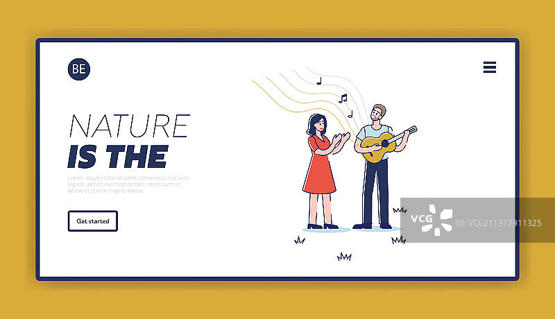 街头音乐家户外音乐页面图片素材