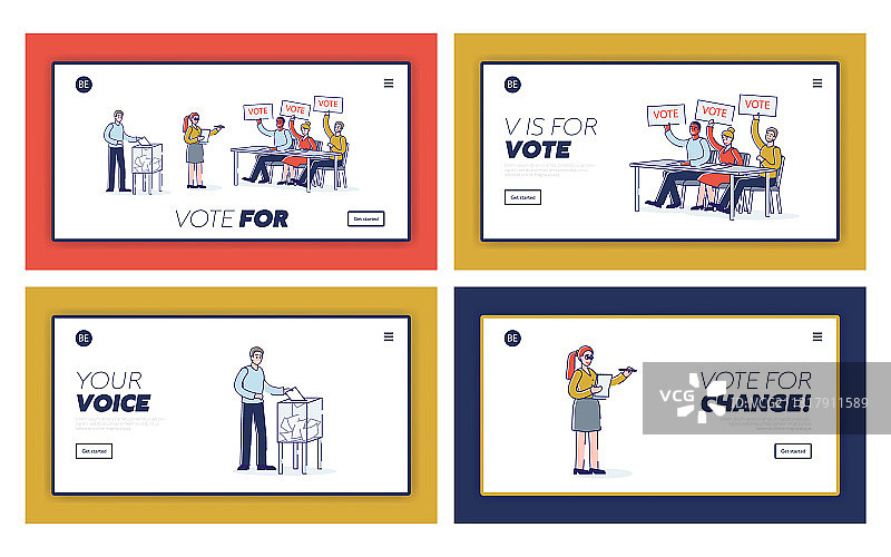 选举与民主着陆页图片素材