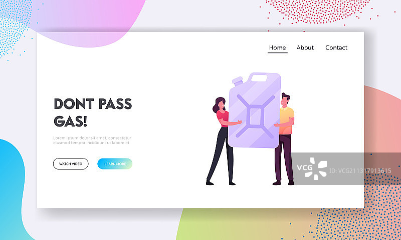 汽油服务着陆页模板图片素材