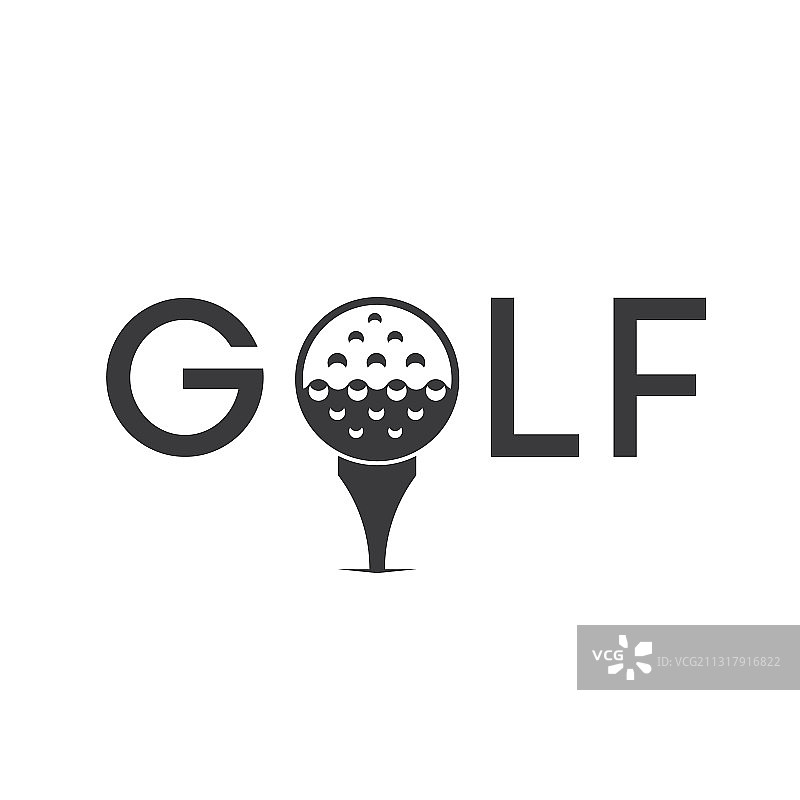高尔夫排版标志图片素材