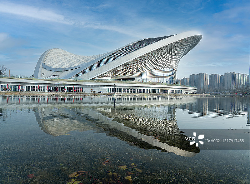 成都露天音乐公园晴天白云图片素材