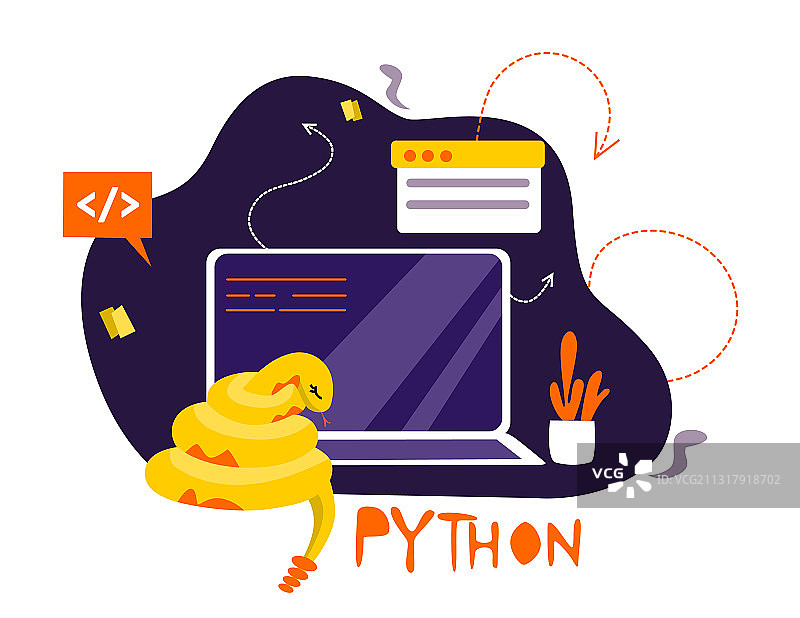 Python编程代码语言标志图片素材