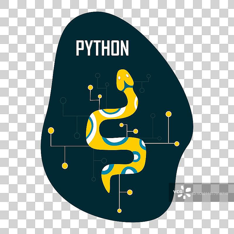 Python编程代码语言标志图片素材