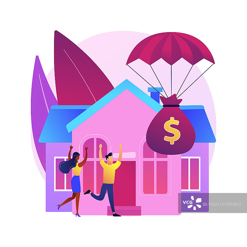 按揭救济计划抽象概念图片素材