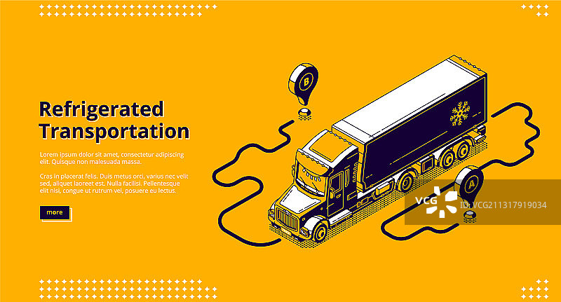 冷藏运输着陆页图片素材